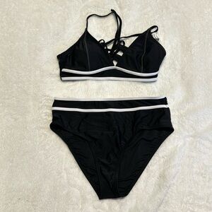 Cupshe black and white bikini